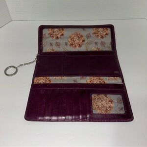 HOBO Purple and Gray Floral Wallet